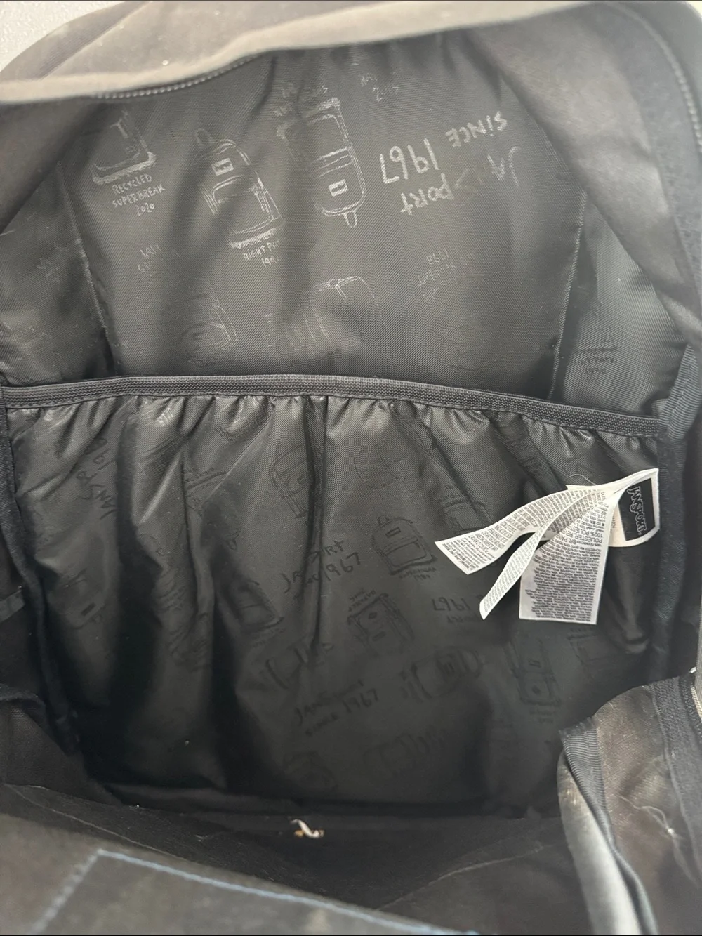 Jansport Black Classic Backpack with Front Pocket